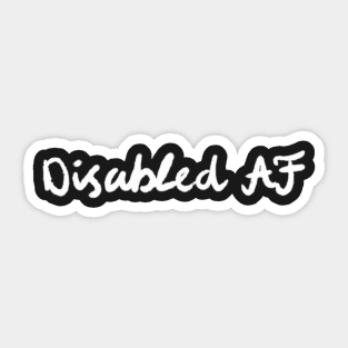 Disabled AF white font Sticker